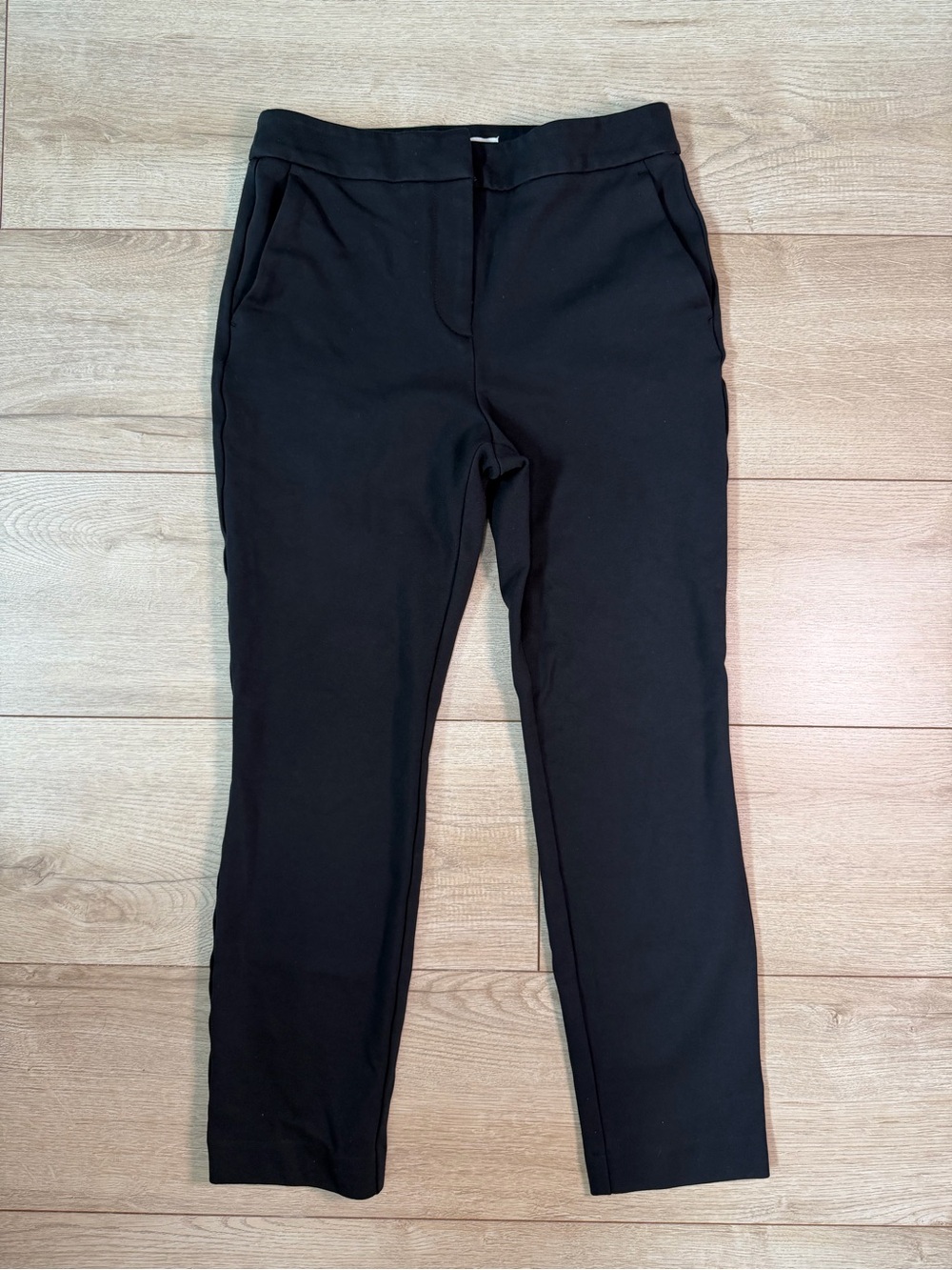 Boden Black Straight-Leg Ponte Pants